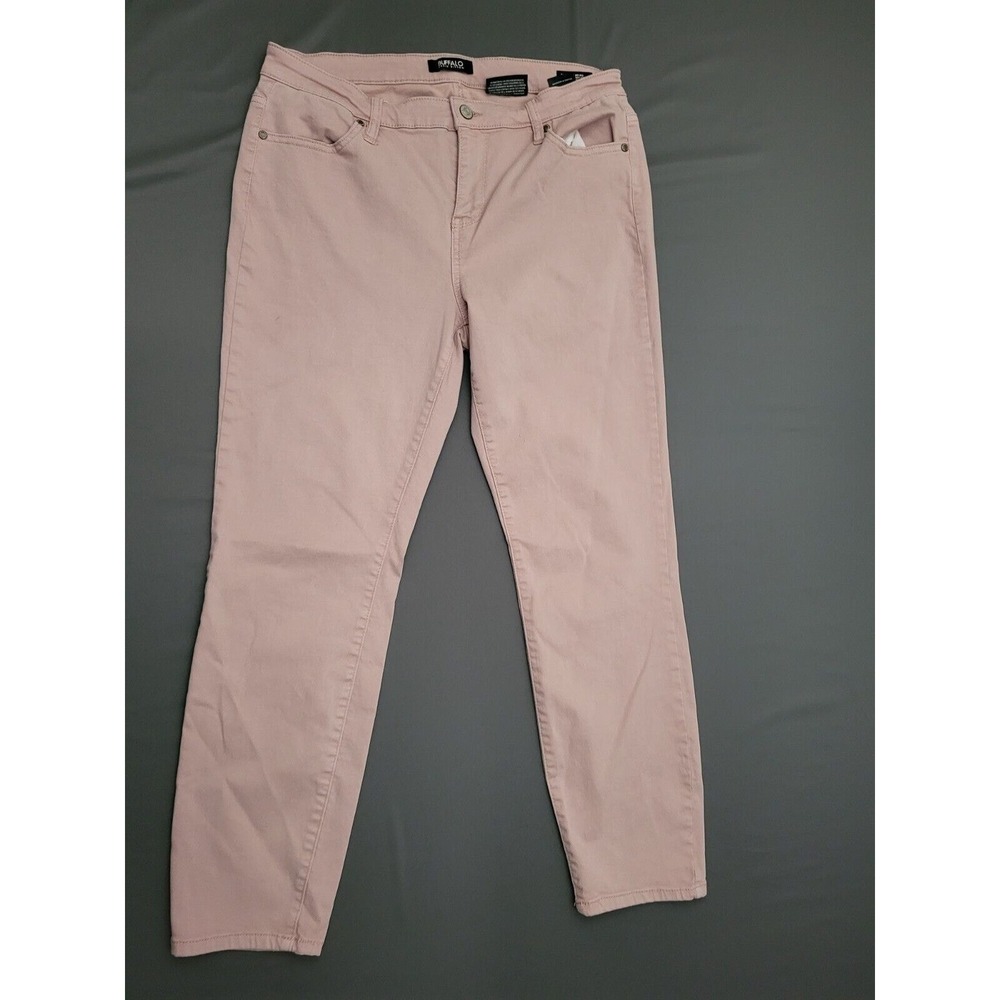 Buffalo David Bitton Avalon Ankle Skinny Jeans Women 12/32 Mid Rise Pink Stretch